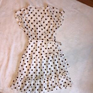 NWOT brown polka dot dress
